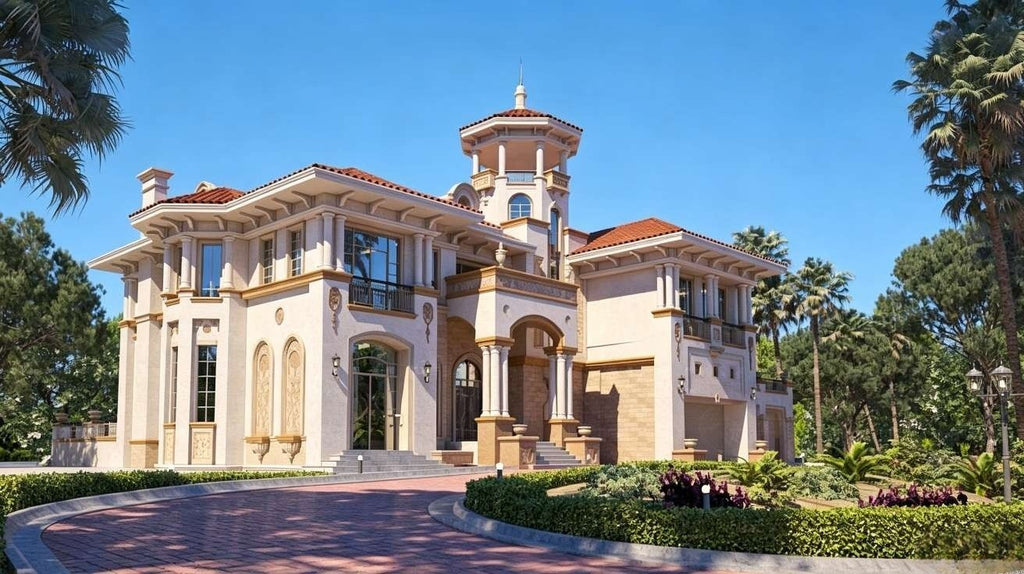 Photorealistic Villa Exterior 3D Renderin