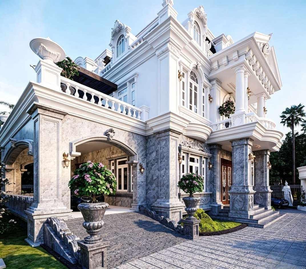Photorealistic Villa Exterior 3D Renderin