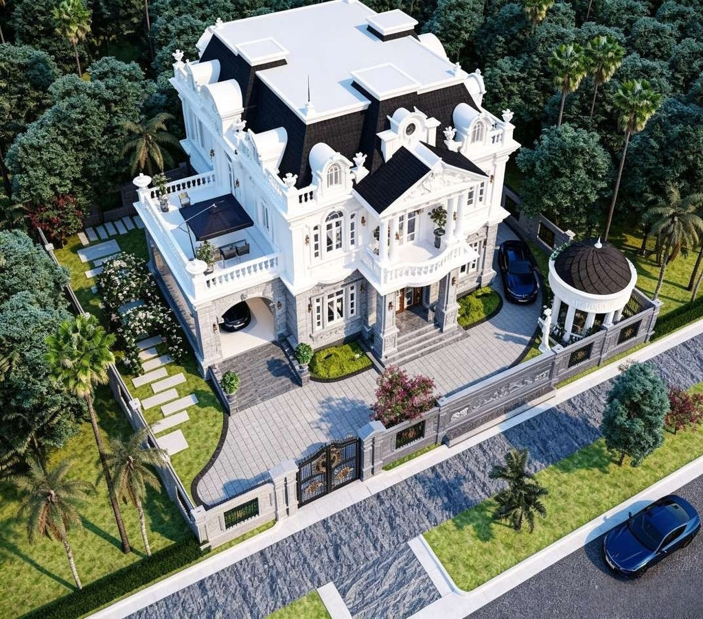 Photorealistic Villa Exterior 3D Renderin