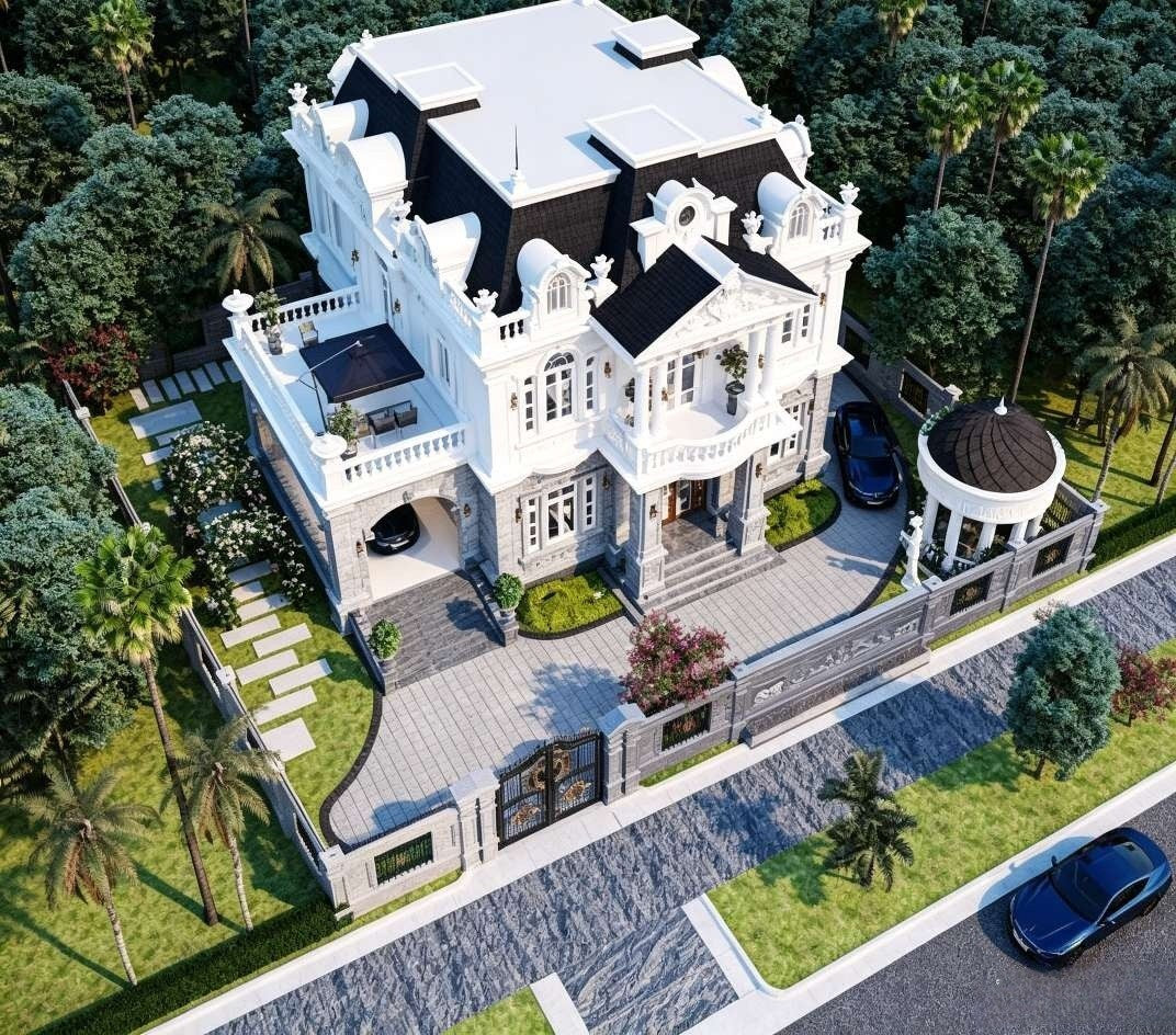 Photorealistic Villa Exterior 3D Renderin