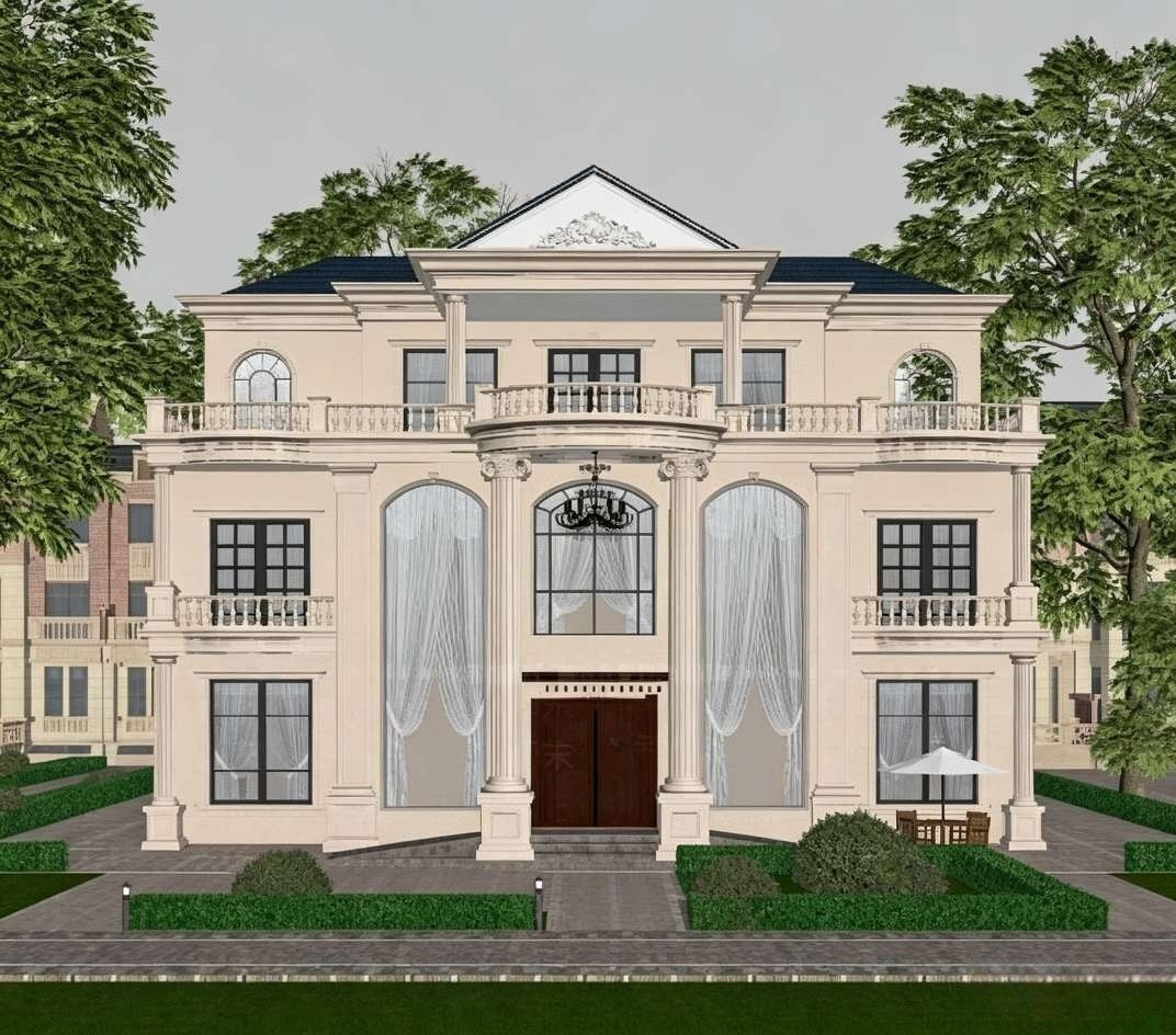 Photorealistic Villa Exterior 3D Renderin