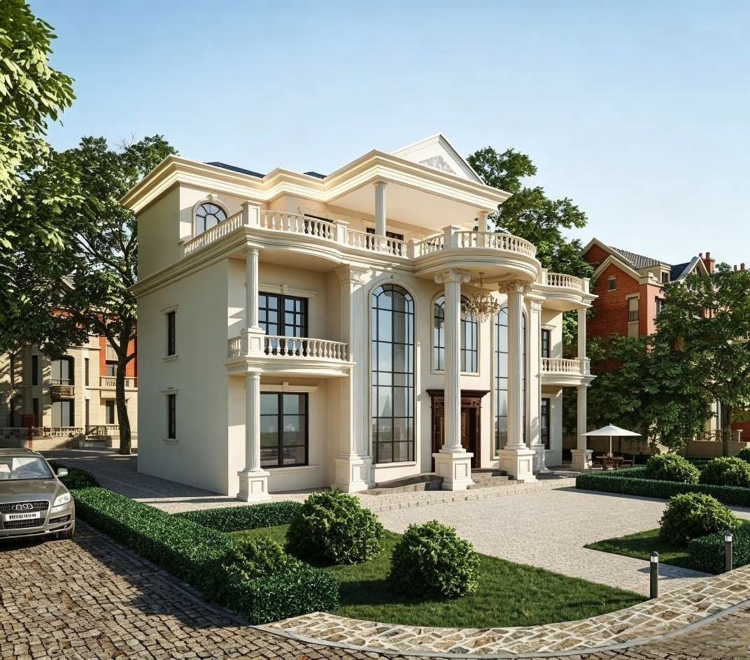 Photorealistic Villa Exterior 3D Renderin