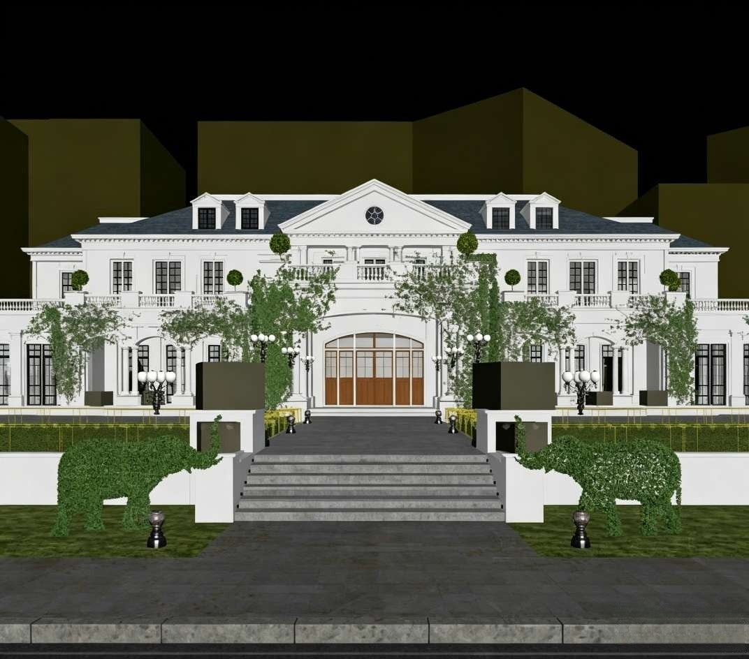 Photorealistic Villa Exterior 3D Renderin