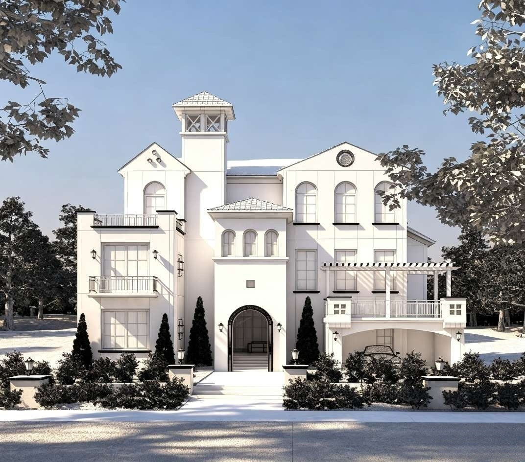 Photorealistic Villa Exterior 3D Renderin