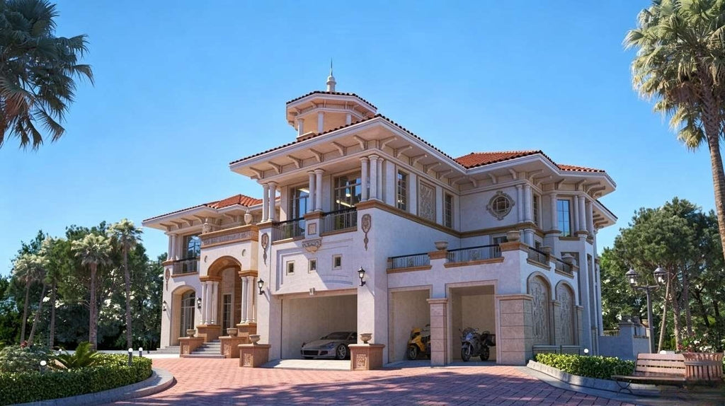 Photorealistic Villa Exterior 3D Renderin