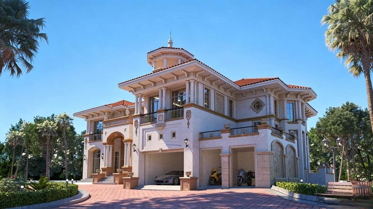Photorealistic Villa Exterior 3D Renderin