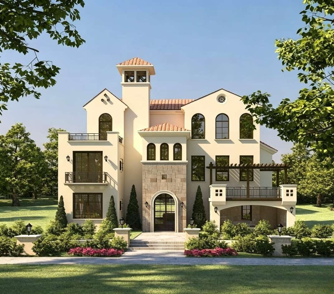 Photorealistic Villa Exterior 3D Renderin